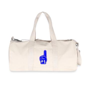 Aufkleber-Schaumfinger - Recycelte Canvas-Sporttasche von Stanley/Stella - Naturweiß - Vorne