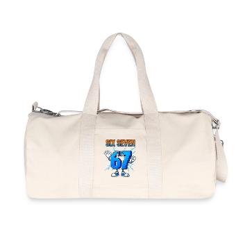 67 Gen Alpha Six Seven Italian 6 7 Brainrot - Recycled Canvas Sports Bag by Stanley/Stella - natural - Front