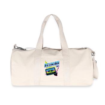 Retro Reunion ’80s Neon Cassette - Recycled Canvas Sports Bag by Stanley/Stella - natural - Front
