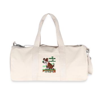 Das wichtigste am Schweißausbruch ist das W - Recycelte Canvas-Sporttasche von Stanley/Stella - Naturweiß - Vorne
