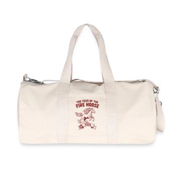 The Year Of The Fire Horse 2026 Celebration - Recycled Canvas Sports Bag by Stanley/Stella - natural - Front
