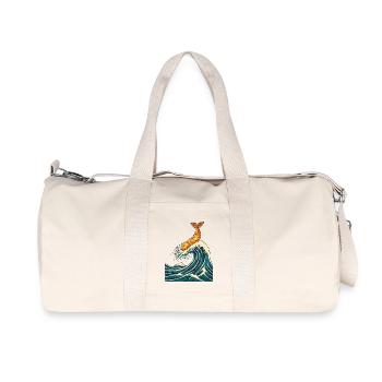 The Great Tempura Wave - Recycled Canvas Sports Bag by Stanley/Stella - natural - Front