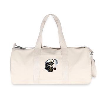 Kapitän Totenkopf Seemann Nautik Meer See Boot - Recycelte Canvas-Sporttasche von Stanley/Stella - Naturweiß - Vorne