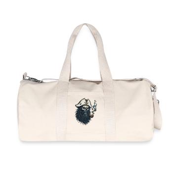 Kapitän Totenkopf Seemann Nautik Meer See Boot - Recycelte Canvas-Sporttasche von Stanley/Stella - Naturweiß - Vorne