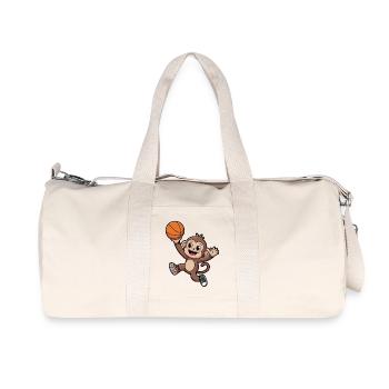 Monkey dunking basketball - Recycled Canvas Sports Bag by Stanley/Stella - natural - Front