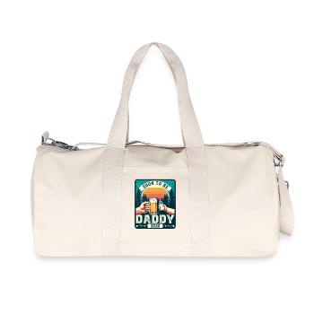 Dad 2026, Expecting Dad, Future Father - Recycled Canvas Sports Bag by Stanley/Stella - natural - Front