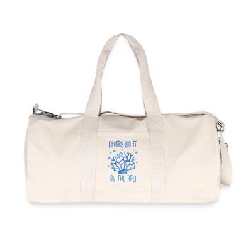 Plongeur Plongeur Snorkeling Plongeur récréatif - Sac de sport en toile recyclée Stanley/Stella - blanc naturel - Devant
