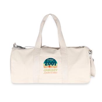 Anniversaire Janvier 2001 Cadeau Vintage Limited - Sac de sport en toile recyclée Stanley/Stella - blanc naturel - Devant