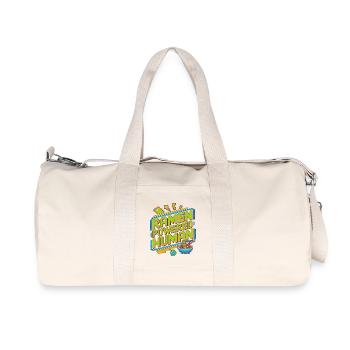 Ramen Powered Human Loves Noodle Bowl Ramen Chef - Recycelte Canvas-Sporttasche von Stanley/Stella - Naturweiß - Vorne