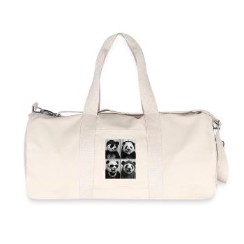 Panda - Recycelte Canvas-Sporttasche von Stanley/Stella - Naturweiß - Vorne