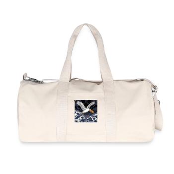 Mouettes vole un sandwich drôle - Sac de sport en toile recyclée Stanley/Stella - blanc naturel - Devant