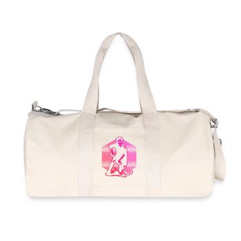 Floorball Motiv das sofort wirkt - Recycelte Canvas-Sporttasche von Stanley/Stella - Naturweiß - Vorne