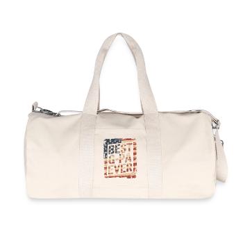 Meilleur drapeau de grand-père de tous les temps - Sac de sport en toile recyclée Stanley/Stella - blanc naturel - Devant