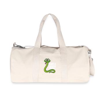 Wants a Hug Snake Cartoon - Recycled Canvas Sports Bag by Stanley/Stella - natural - Front
