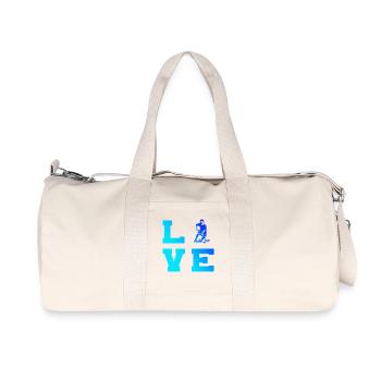 Einfach Floorball zeitloses Design - Recycelte Canvas-Sporttasche von Stanley/Stella - Naturweiß - Vorne