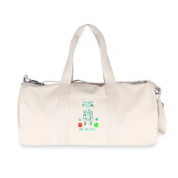 Plongeur Plongeur Snorkeling Plongeur récréatif - Sac de sport en toile recyclée Stanley/Stella - blanc naturel - Devant