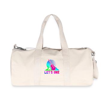 Hawaiian Ukulele Uke Retro 80s 90s - Recycled Canvas Sports Bag by Stanley/Stella - natural - Front