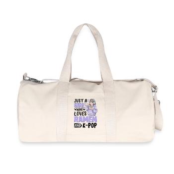 Just A Girl Who Loves Ramen And K-Pop - Recycelte Canvas-Sporttasche von Stanley/Stella - Naturweiß - Vorne