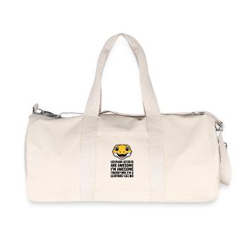 Leopard Gecko Cartoon Smile - Recycled Canvas Sports Bag by Stanley/Stella - natural - Front