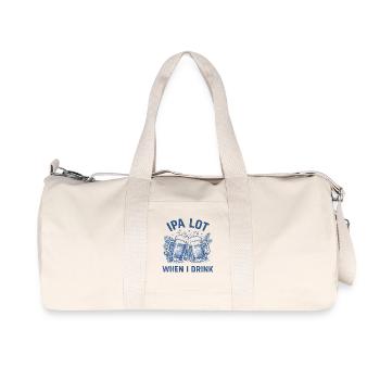 IPA Lot: Wenn ich trinke - Recycelte Canvas-Sporttasche von Stanley/Stella - Naturweiß - Vorne