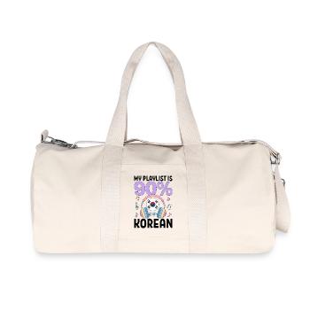 Ma playlist est à 90 % coréenne - Sac de sport en toile recyclée Stanley/Stella - blanc naturel - Devant