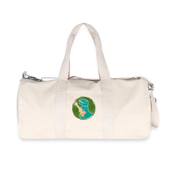 Hawaiian Ukulele Uke T-Rex - Recycelte Canvas-Sporttasche von Stanley/Stella - Naturweiß - Vorne