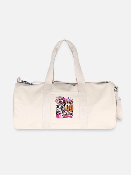 49. Geburtstag Queen - Recycelte Canvas-Sporttasche von Stanley/Stella - Naturweiß