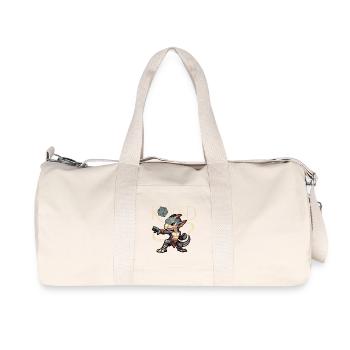 Kobold-Krieger und Würfel - Recycelte Canvas-Sporttasche von Stanley/Stella - Naturweiß - Vorne