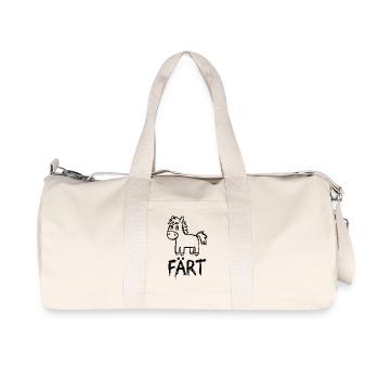 Cavalier cheval Propriétaire de chevaux FÄRT - Sac de sport en toile recyclée Stanley/Stella - blanc naturel - Devant