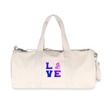 Roadbike Motiv für echte Liebhaber - Recycelte Canvas-Sporttasche von Stanley/Stella - Naturweiß - Vorne