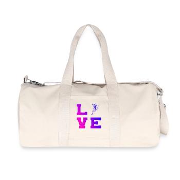 Klassisches Handball Motiv fuer Frauen - Recycelte Canvas-Sporttasche von Stanley/Stella - Naturweiß - Vorne