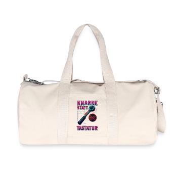 Ratchet instead of keyboard, screwdriver saying - Recycled Canvas Sports Bag by Stanley/Stella - natural - Front