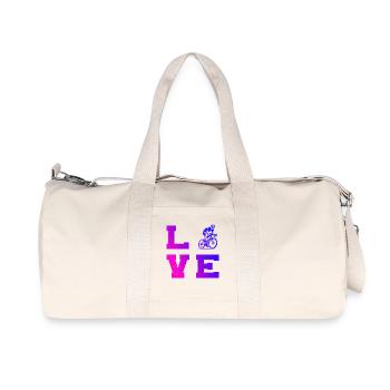 Clear road bike motif for every day - Recycled Canvas Sports Bag by Stanley/Stella - natural - Front