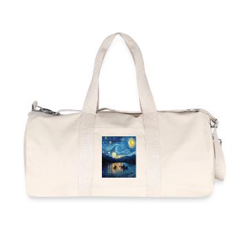Kayak Van Gogh Nuit étoilée - Sac de sport en toile recyclée Stanley/Stella - blanc naturel - Devant