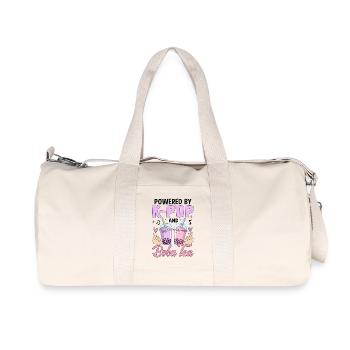Powered By K Pop And Boba Tea - Recycelte Canvas-Sporttasche von Stanley/Stella - Naturweiß - Vorne
