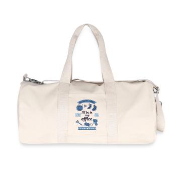 Funny Crochet Lover Ill Be In My Office Crochet - Recycled Canvas Sports Bag by Stanley/Stella - natural - Front