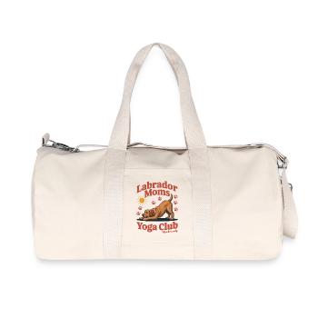 Labrador Moms Yoga Club – Foxred Labbi Design - Recycelte Canvas-Sporttasche von Stanley/Stella - Naturweiß - Vorne