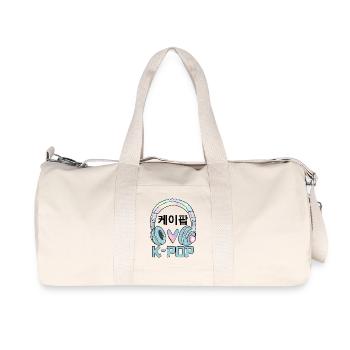 K Pop 케이팝 - Recycelte Canvas-Sporttasche von Stanley/Stella - Naturweiß - Vorne