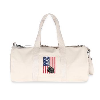 Banjo USA Flag - Recycled Canvas Sports Bag by Stanley/Stella - natural - Front