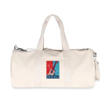 Hawaiian Ukulele Uke Retro Vintage - Recycled Canvas Sports Bag by Stanley/Stella - natural - Front