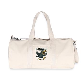 F-CAW-F Krähen Spruch - Recycelte Canvas-Sporttasche von Stanley/Stella - Naturweiß - Vorne