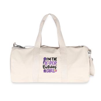 I'm The K Pop Birthday Girl - Recycelte Canvas-Sporttasche von Stanley/Stella - Naturweiß - Vorne