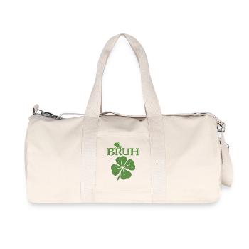 Bruh St Patrick’s Irish Shamrock - Recycled Canvas Sports Bag by Stanley/Stella - natural - Front