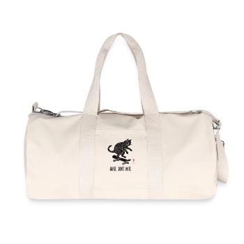 Skate, Don't Hate Kitten - Recycled Canvas Sports Bag by Stanley/Stella - natural - Front