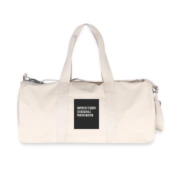 Starting imperfectly – better than waiting perfectly - Recycled Canvas Sports Bag by Stanley/Stella - natural - Front