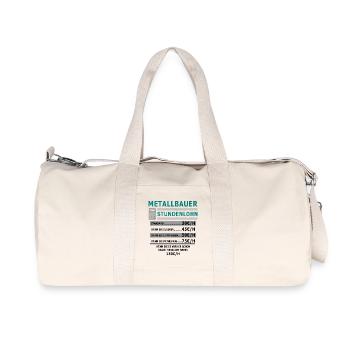 Schweißer Metallbauer Stundenlohn Schweißen - Recycelte Canvas-Sporttasche von Stanley/Stella - Naturweiß - Vorne