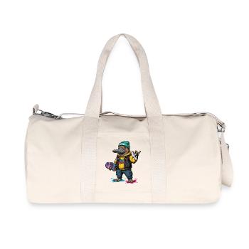 Cosmic Duck Streetstyle - Recycelte Canvas-Sporttasche von Stanley/Stella - Naturweiß - Vorne
