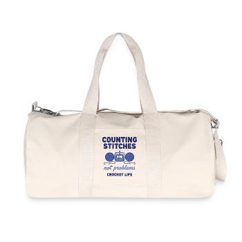 Counting Stitches Not Problems Crochet Life - Recycled Canvas Sports Bag by Stanley/Stella - natural - Front