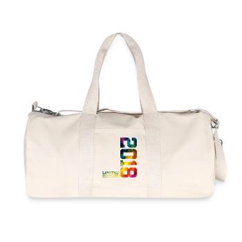 ÉDITION LIMITÉE 2018 8 ANS 8E ANNIVERSAIRE - Sac de sport en toile recyclée Stanley/Stella - blanc naturel - Devant