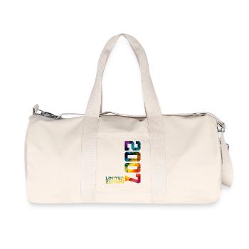 ÉDITION LIMITÉE 2007 19 ANS 19E ANNIVERSAIRE - Sac de sport en toile recyclée Stanley/Stella - blanc naturel - Devant